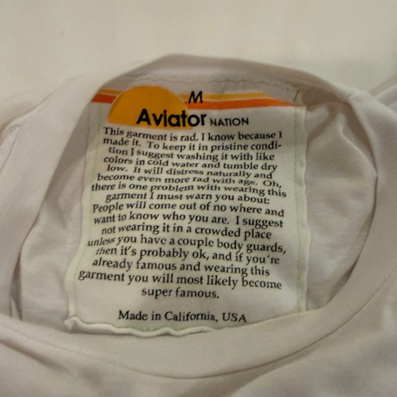 Aviator nation, pink lightning bolt T-shirt, size medium, - Picture 4 of 4